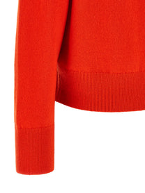 Vince Red Cashmere Neck Sweater Red, view 4