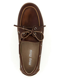 Miu Miu Vintage Boat Shoe Brown