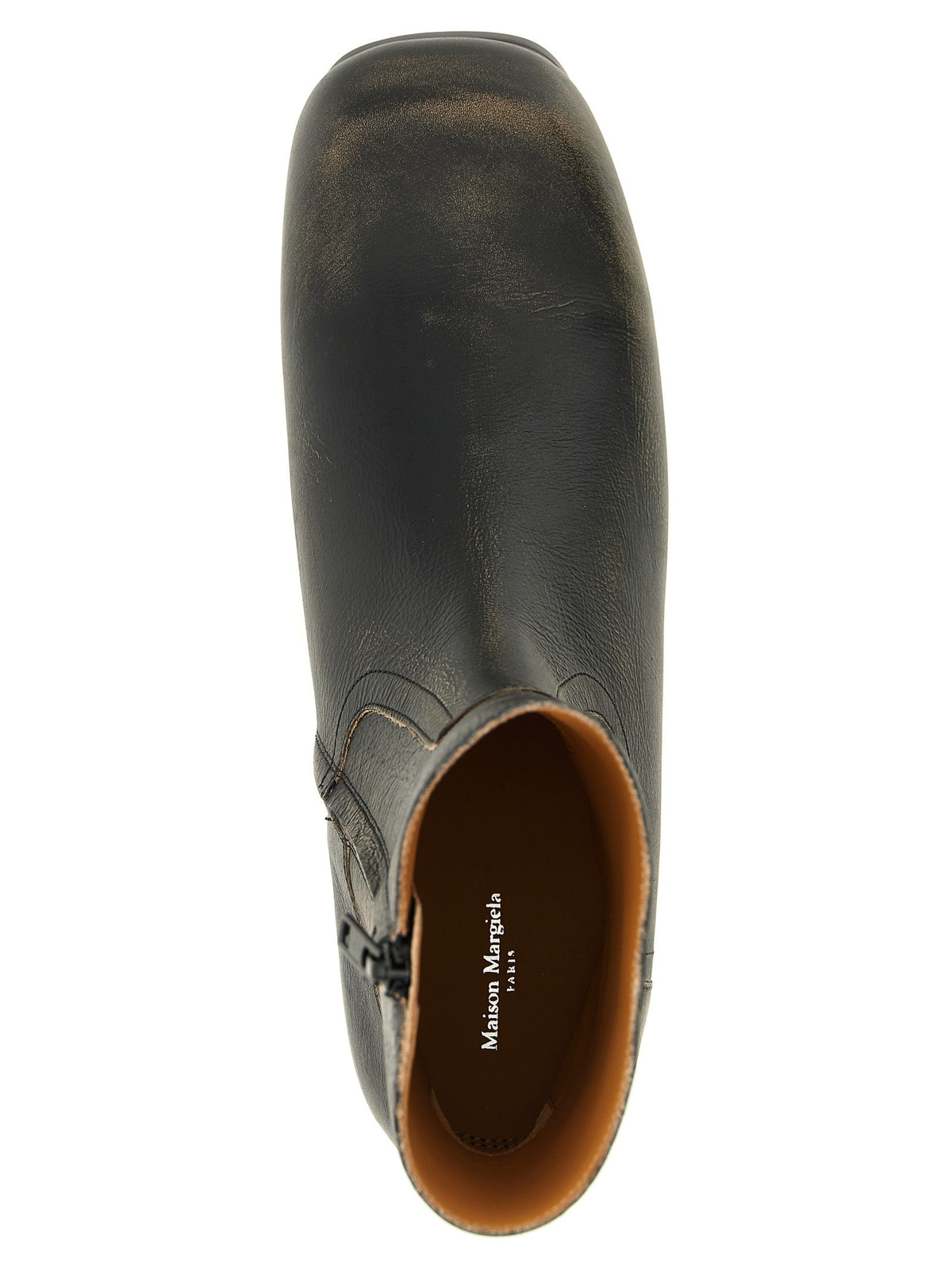 Maison Margiela Vintage Leather Ankle Boots Black