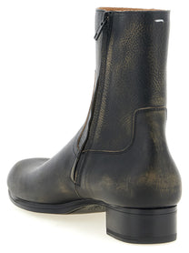 Maison Margiela Vintage Leather Ankle Boots Black