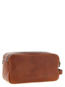 Brunello Cucinelli Vintage Leather Beauty Brown