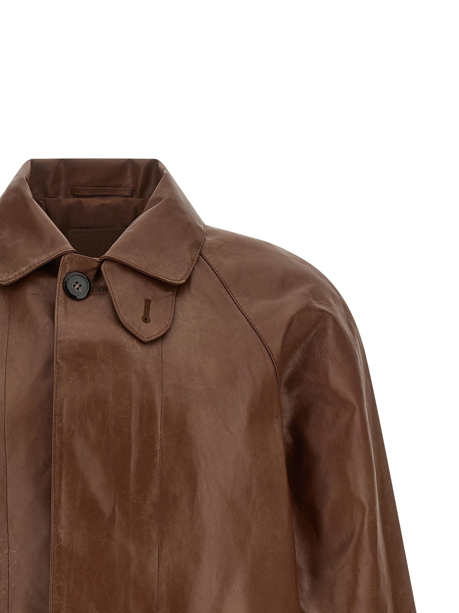 PRADA Vintage Leather Blouson Brown