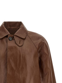 PRADA Vintage Leather Blouson Brown