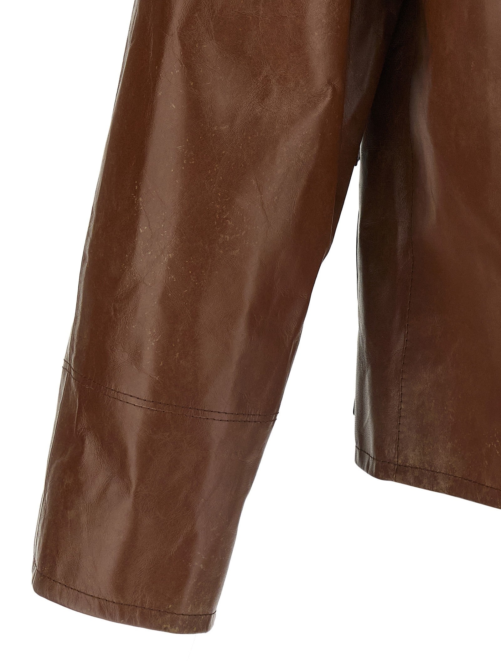 PRADA Vintage Leather Blouson Brown