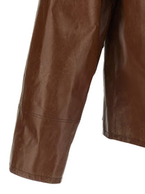 PRADA Vintage Leather Blouson Brown