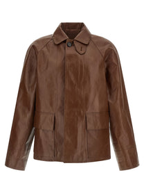 PRADA Vintage Leather Blouson Brown