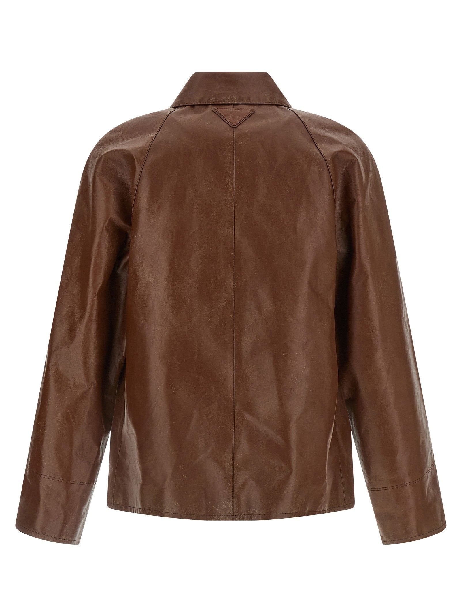 PRADA Vintage Leather Blouson Brown