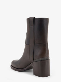 Brunello Cucinelli Women's Vintage Leather Boots Gold