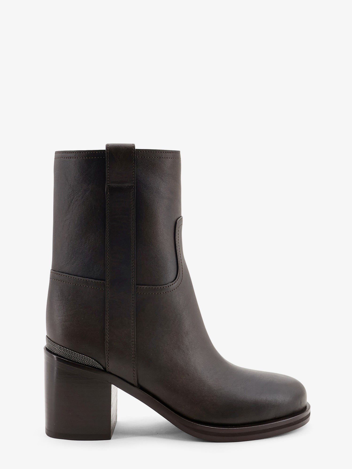 Brunello Cucinelli Women's Vintage Leather Boots Gold