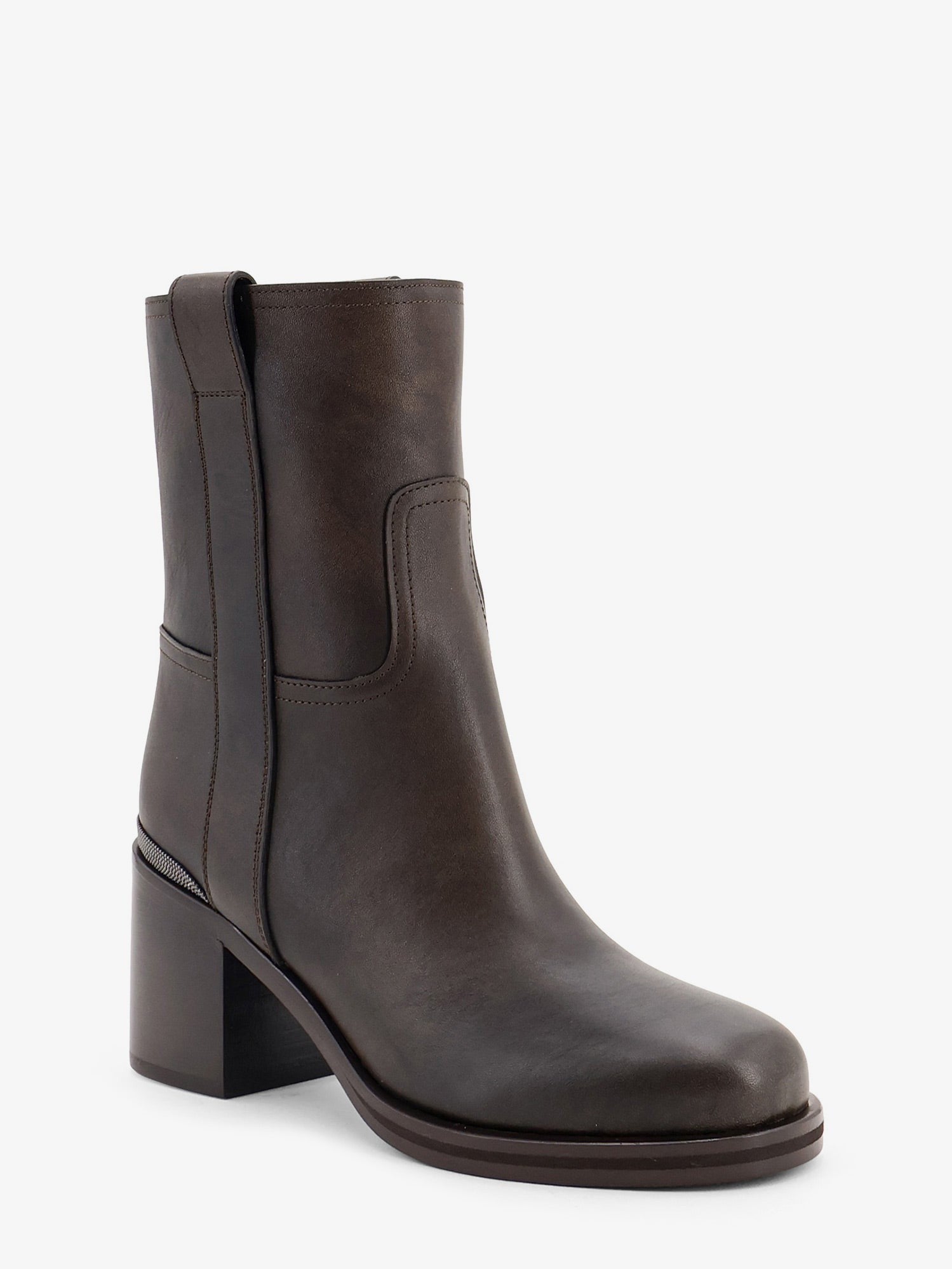 Brunello Cucinelli Women's Vintage Leather Boots Gold