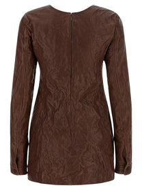 Miu Miu Vintage Leather Dress Brown