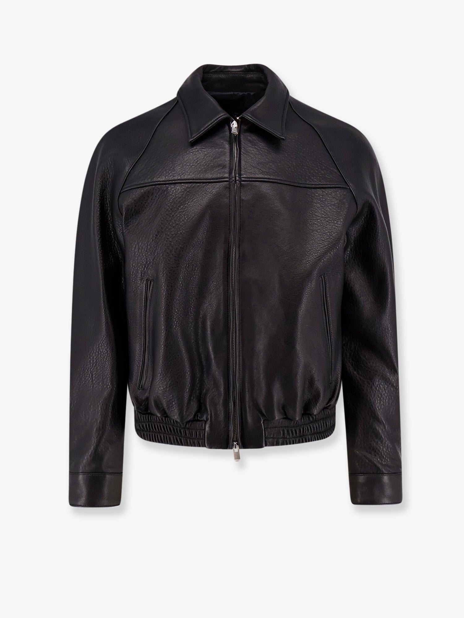 Tonywack Men's Vintage Leather Jacket Black