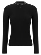 courrèges Vinyl Collar Sweater Black