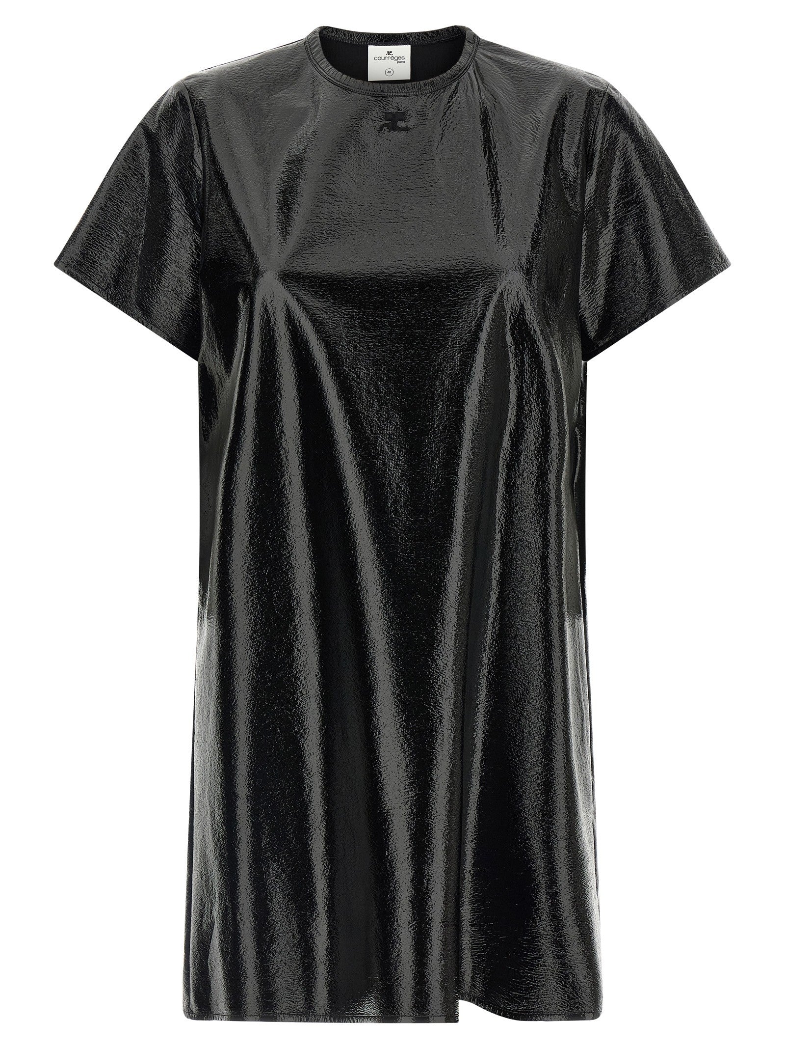 courrèges Vinyl Dress Black