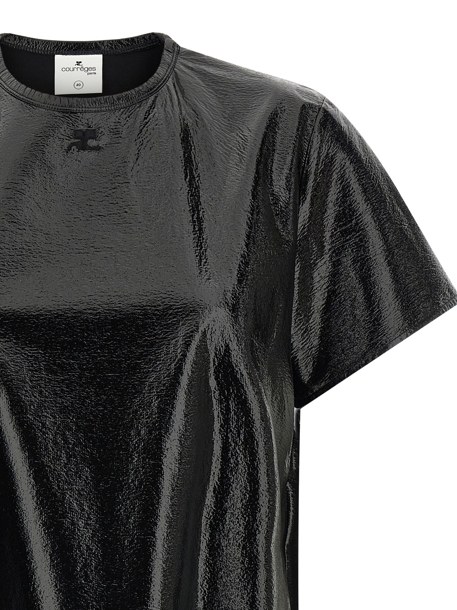 courrèges Vinyl Dress Black