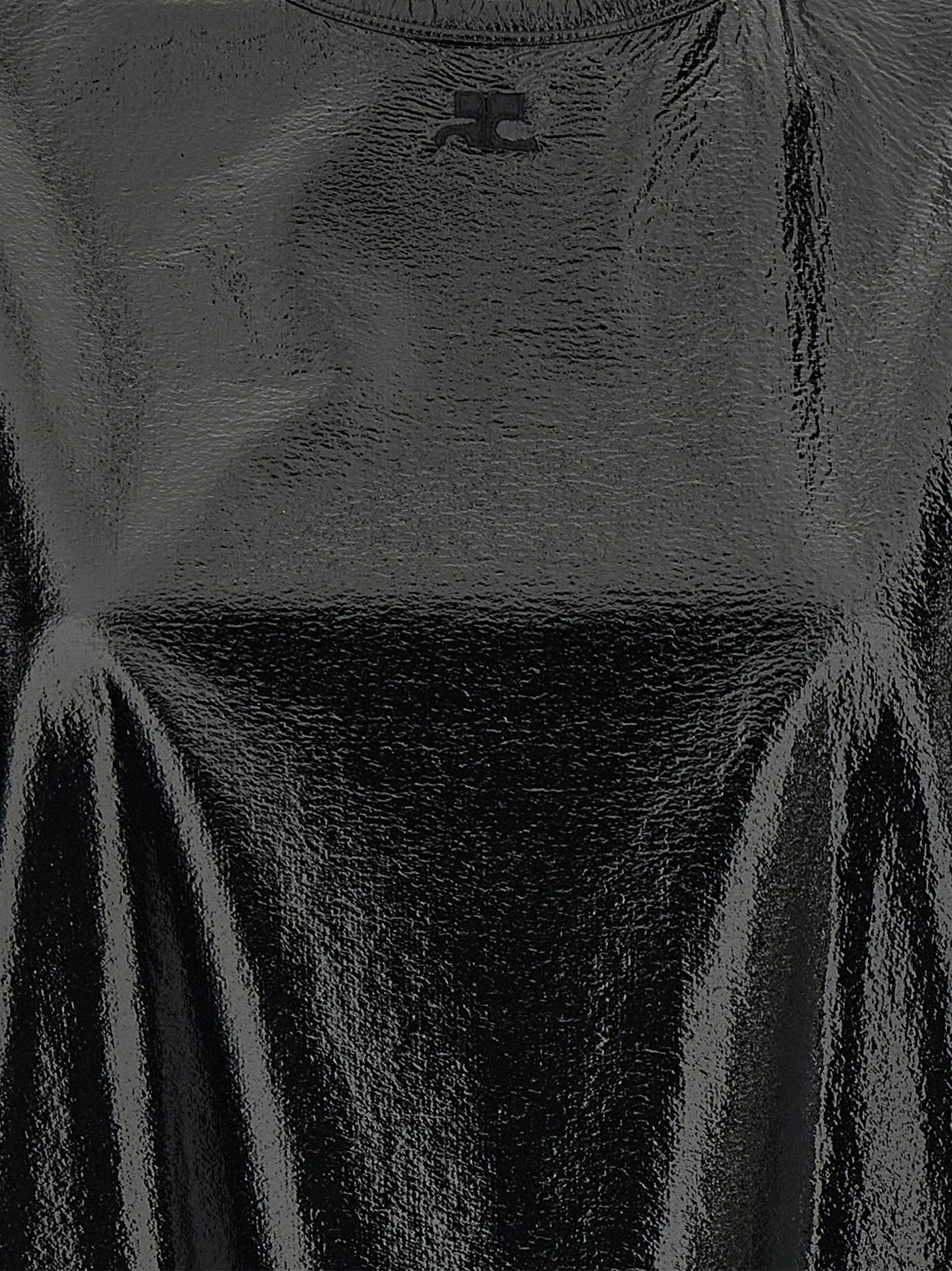 courrèges Vinyl Dress Black