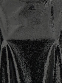 courrèges Vinyl Dress Black