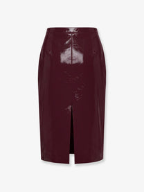 self-portrait Women's Vinyl Midi Skirt Purple