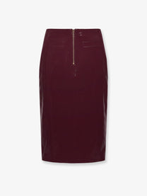self-portrait Women's Vinyl Midi Skirt Purple