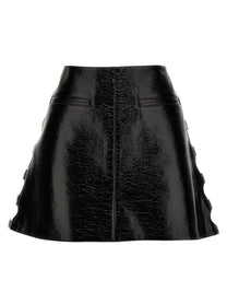 courrèges Vinyl Miniskirt Black