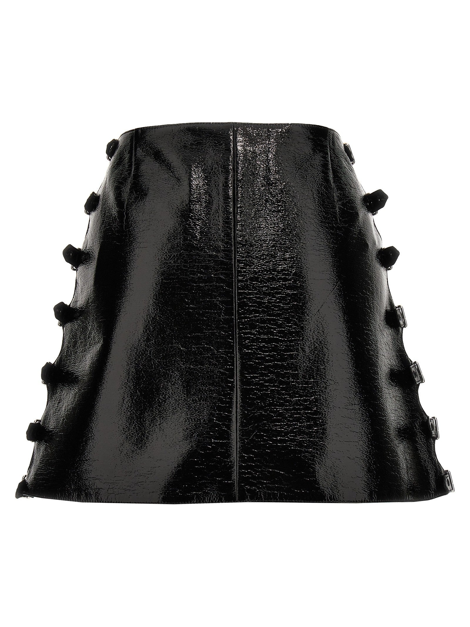 courrèges Vinyl Miniskirt Black