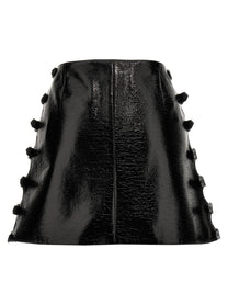 courrèges Vinyl Miniskirt Black