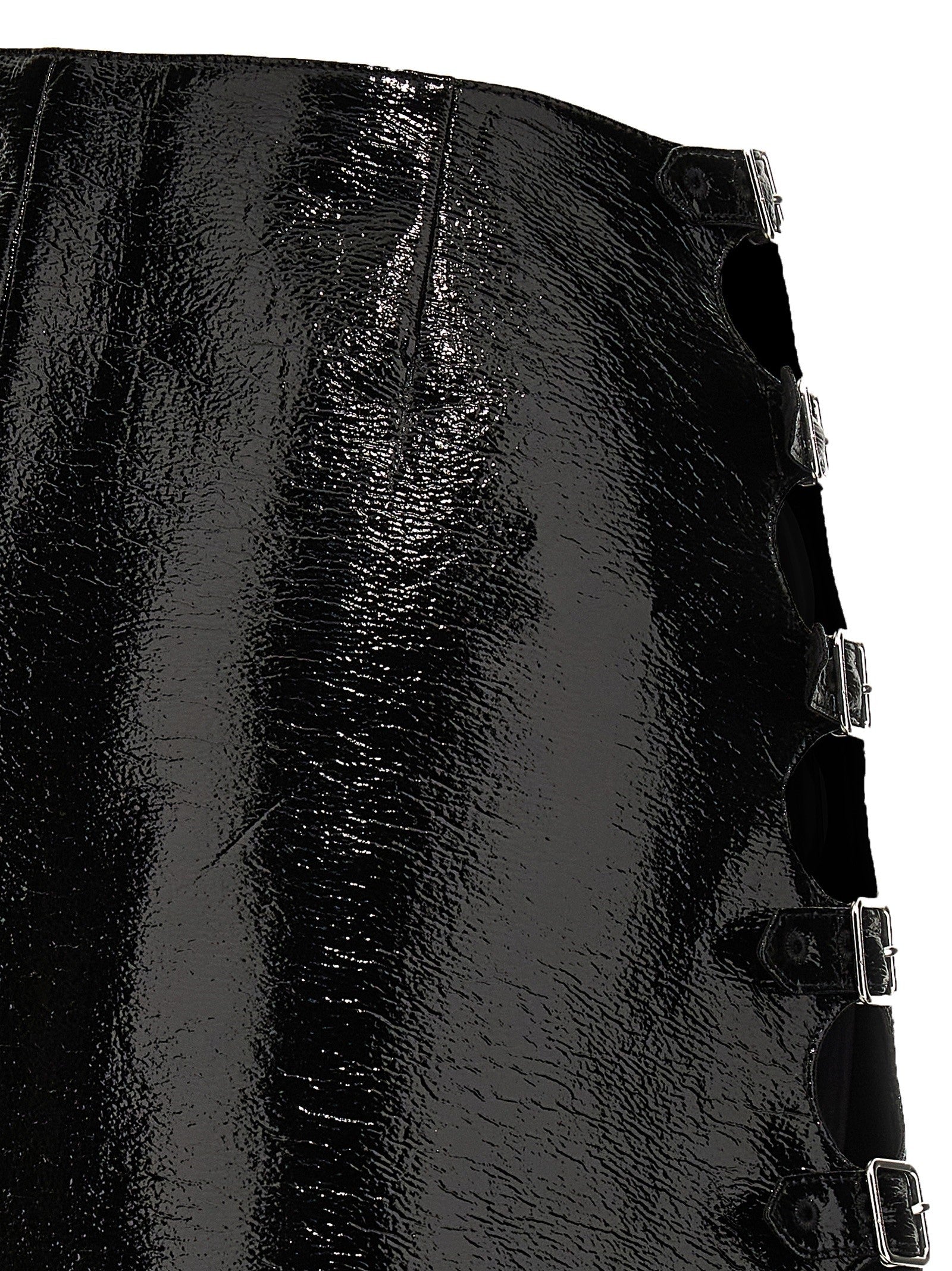 courrèges Vinyl Miniskirt Black