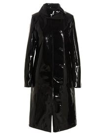 RAF SIMONS Vinyl Trench Coat Black
