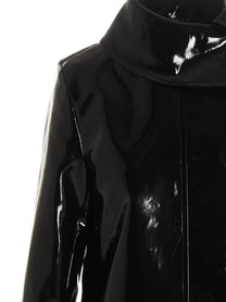 RAF SIMONS Vinyl Trench Coat Black