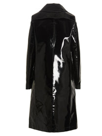 RAF SIMONS Vinyl Trench Coat Black