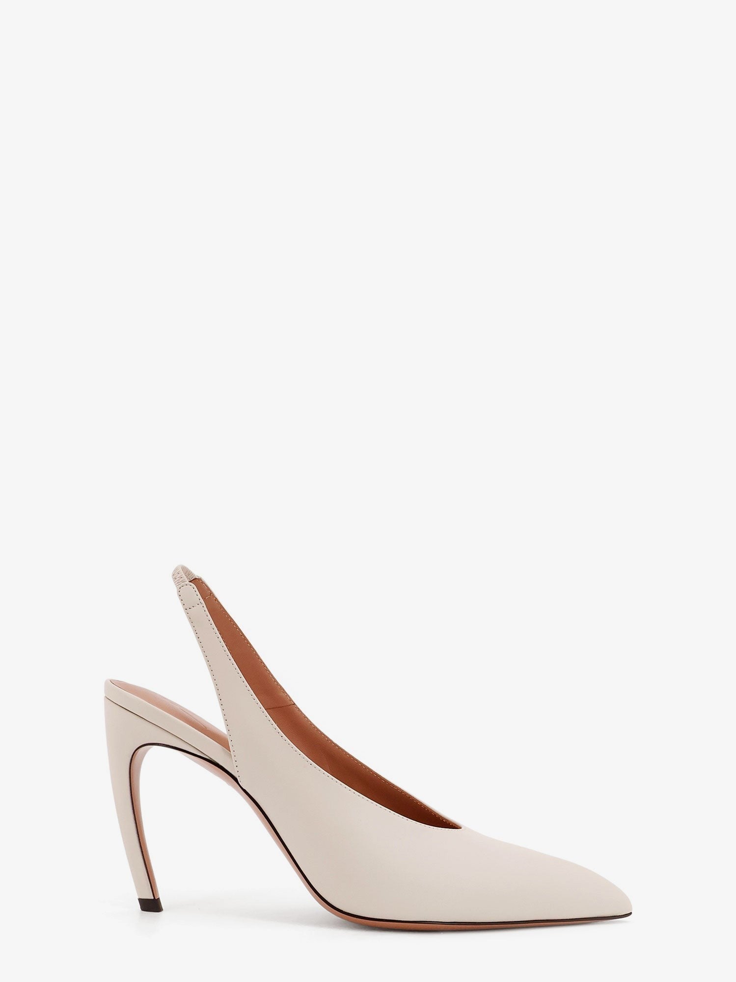 The Attico Women's Viper Leather Slingback Pumps White