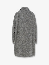 Brunello Cucinelli Women's Virgin Wool and Alpaca Overcoat Black