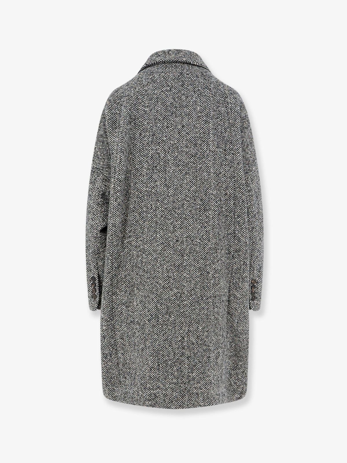 Brunello Cucinelli Women's Virgin Wool and Alpaca Overcoat Black