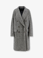 Brunello Cucinelli Women's Virgin Wool and Alpaca Overcoat Black
