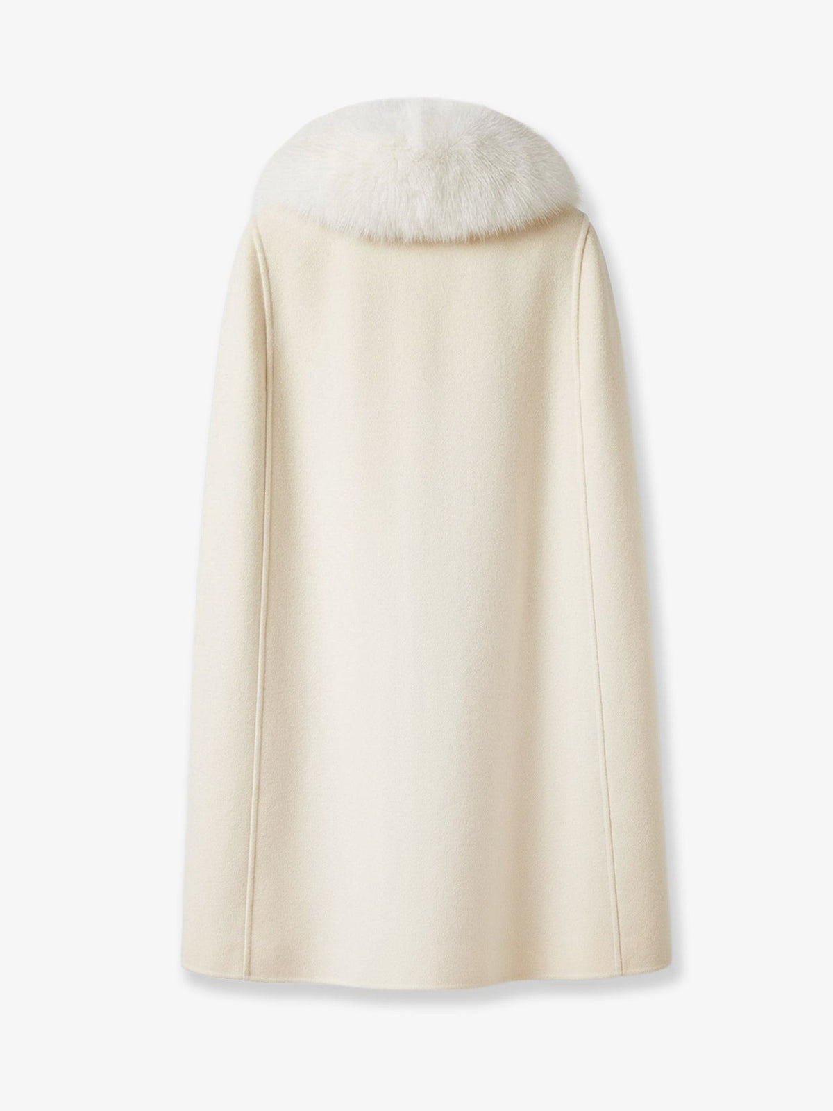 Fendi Women's Virgin Wool and Angora Cape White