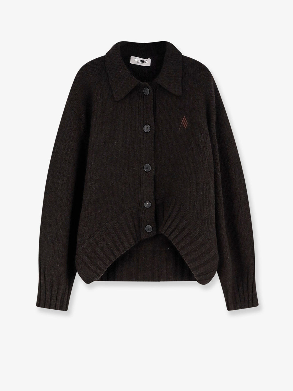 The Attico Women's Virgin Wool and Cashmere Blend Cardigan Brown