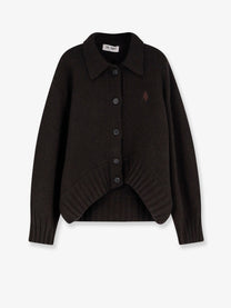 The Attico Women's Virgin Wool and Cashmere Blend Cardigan Brown