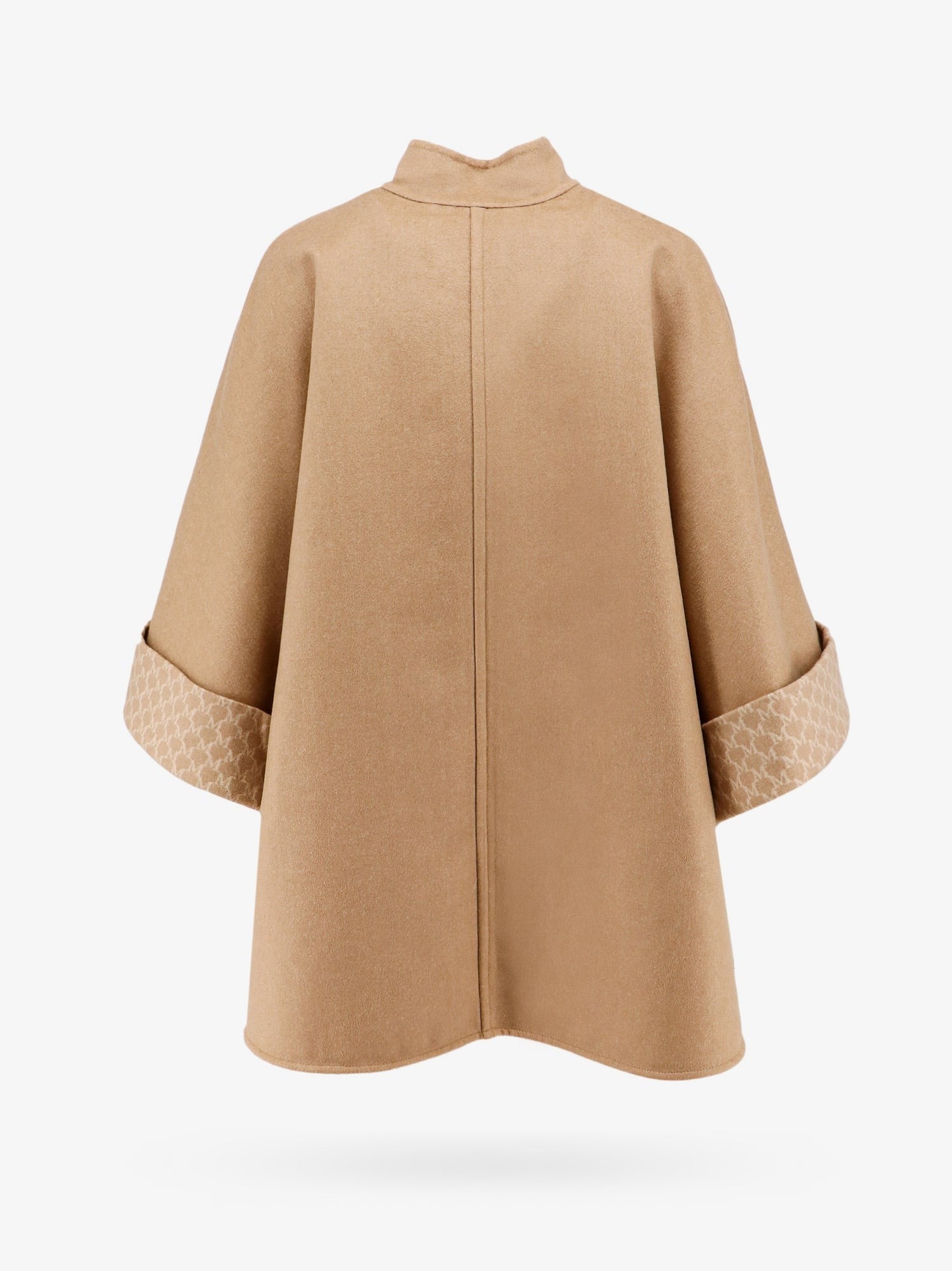 Max Mara Women's Virgin Wool and Cashmere Cape Wih Pockets on the Front Beige
