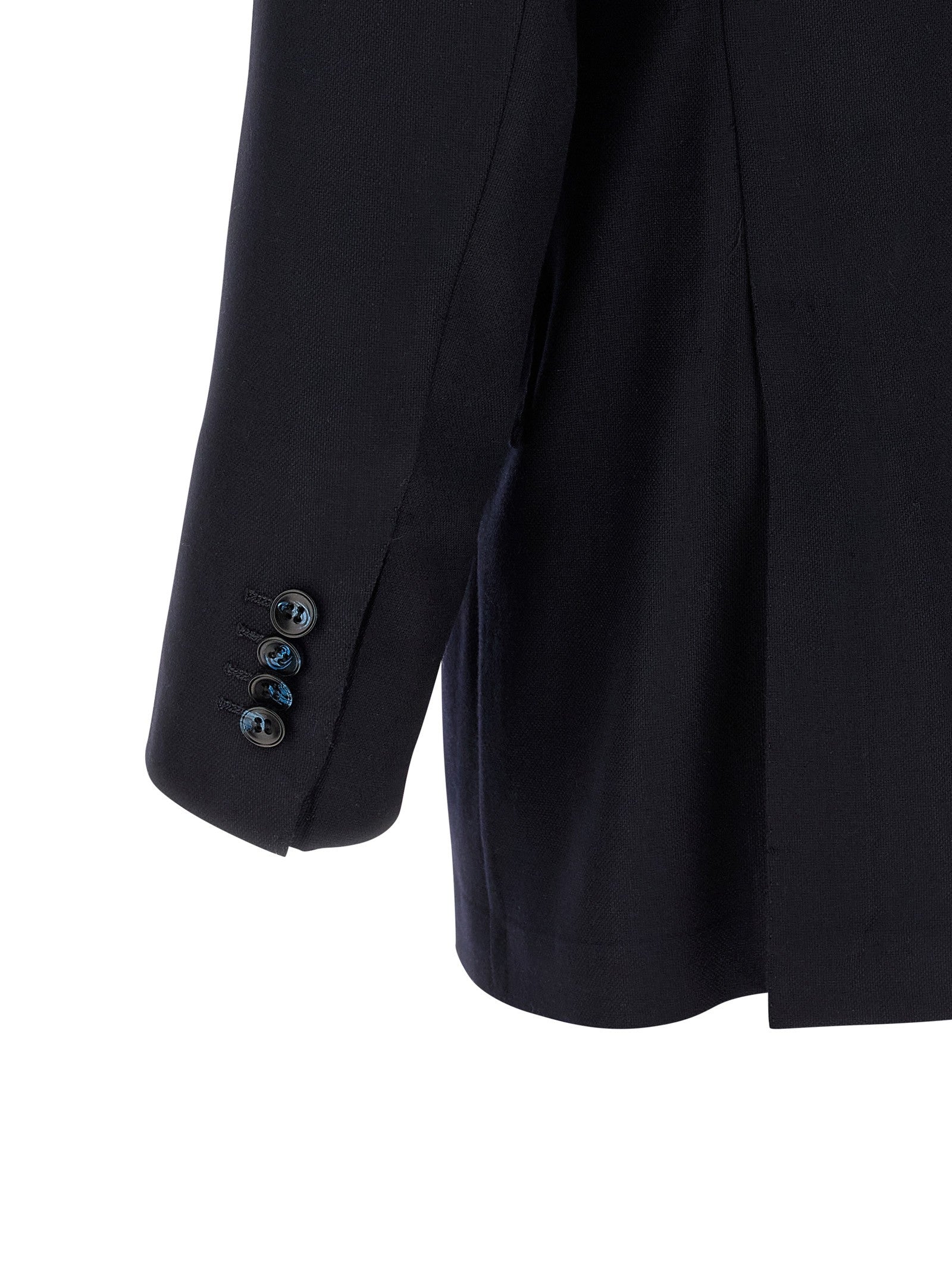 Kiton Virgin Wool and Cashmere Dress Blue