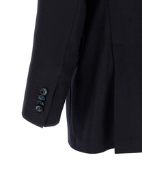 Kiton Virgin Wool and Cashmere Dress Blue