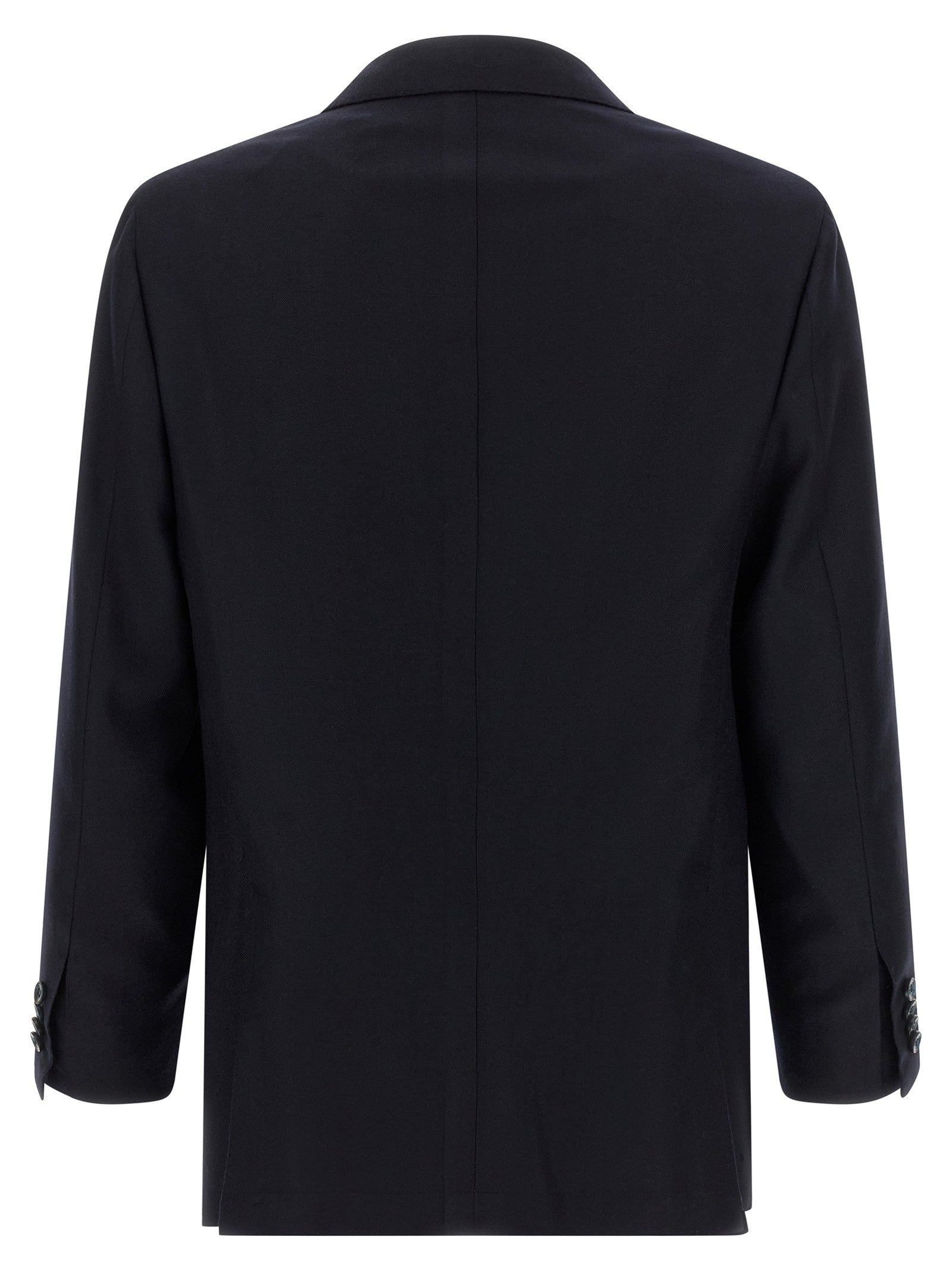 Kiton Virgin Wool and Cashmere Dress Blue