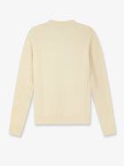Alpha-Studio Men's Virgin Wool and Cashmere Sweater White