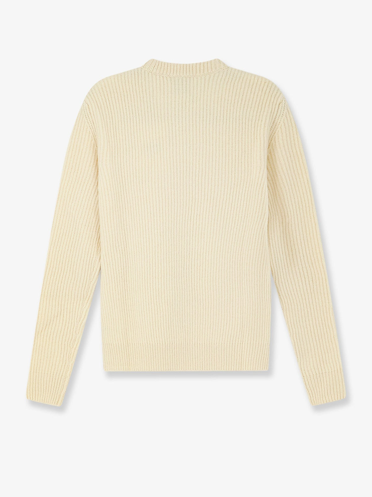 Alpha-Studio Men's Virgin Wool and Cashmere Sweater White