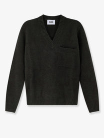 Alpha-Studio Men's Virgin Wool and Cashmere Sweater Green