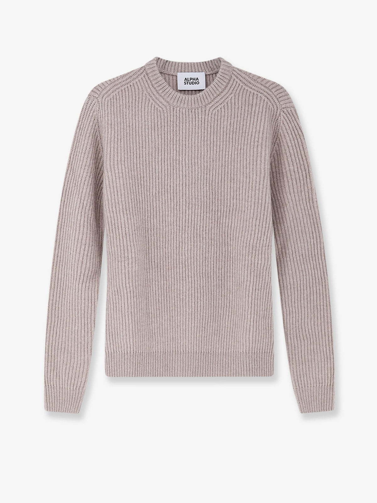 Alpha-Studio Men's Virgin Wool and Cashmere Sweater Kasha
