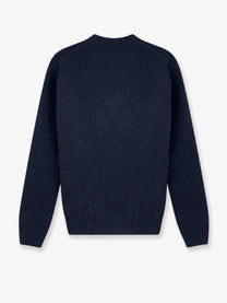Alpha-Studio Men's Virgin Wool and Cashmere Sweater Blue