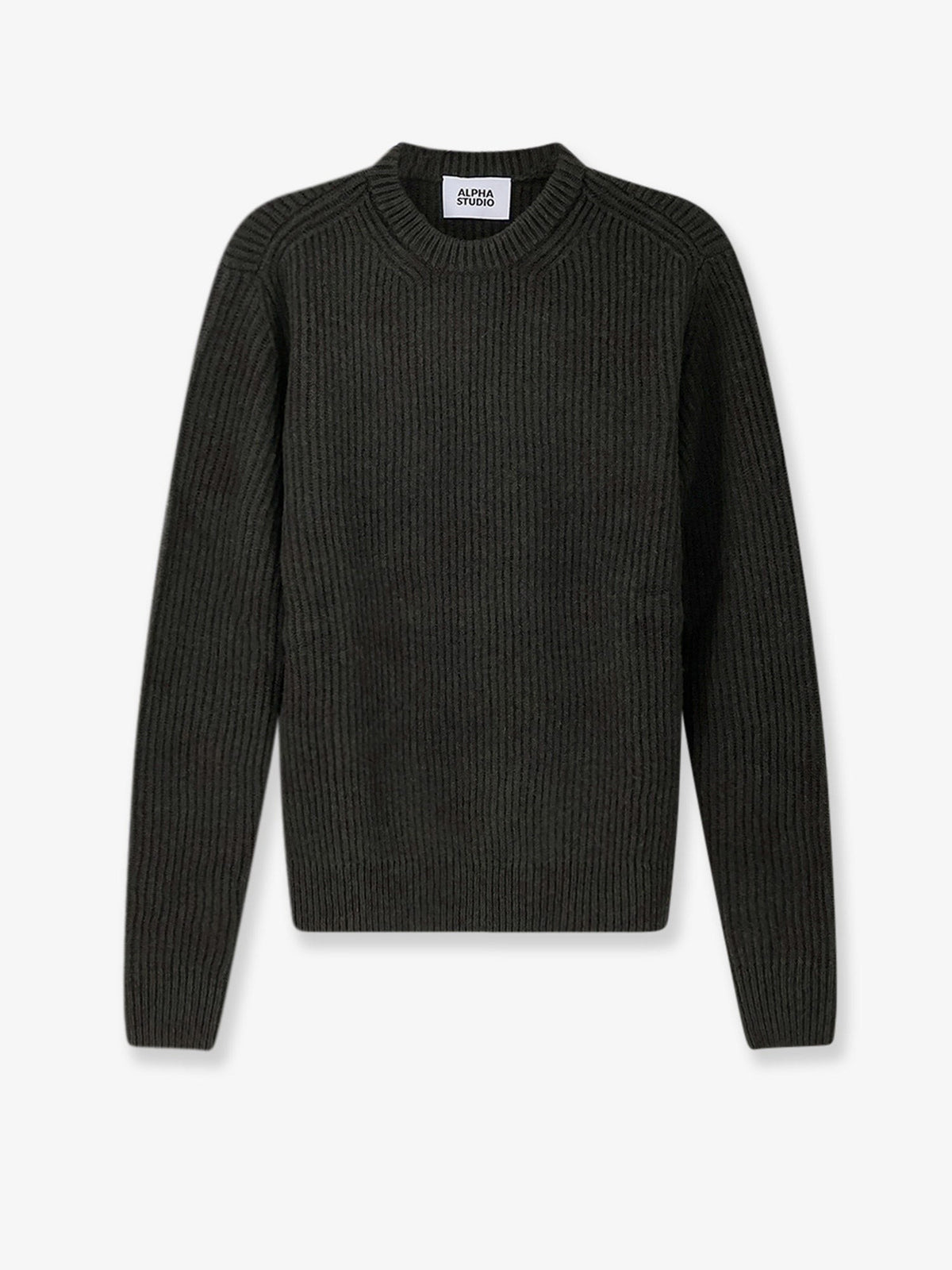 Alpha-Studio Men's Virgin Wool and Cashmere Sweater Green