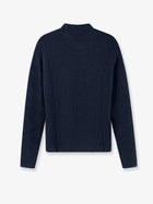 Alpha-Studio Men's Virgin Wool and Cashmere Sweater Blue