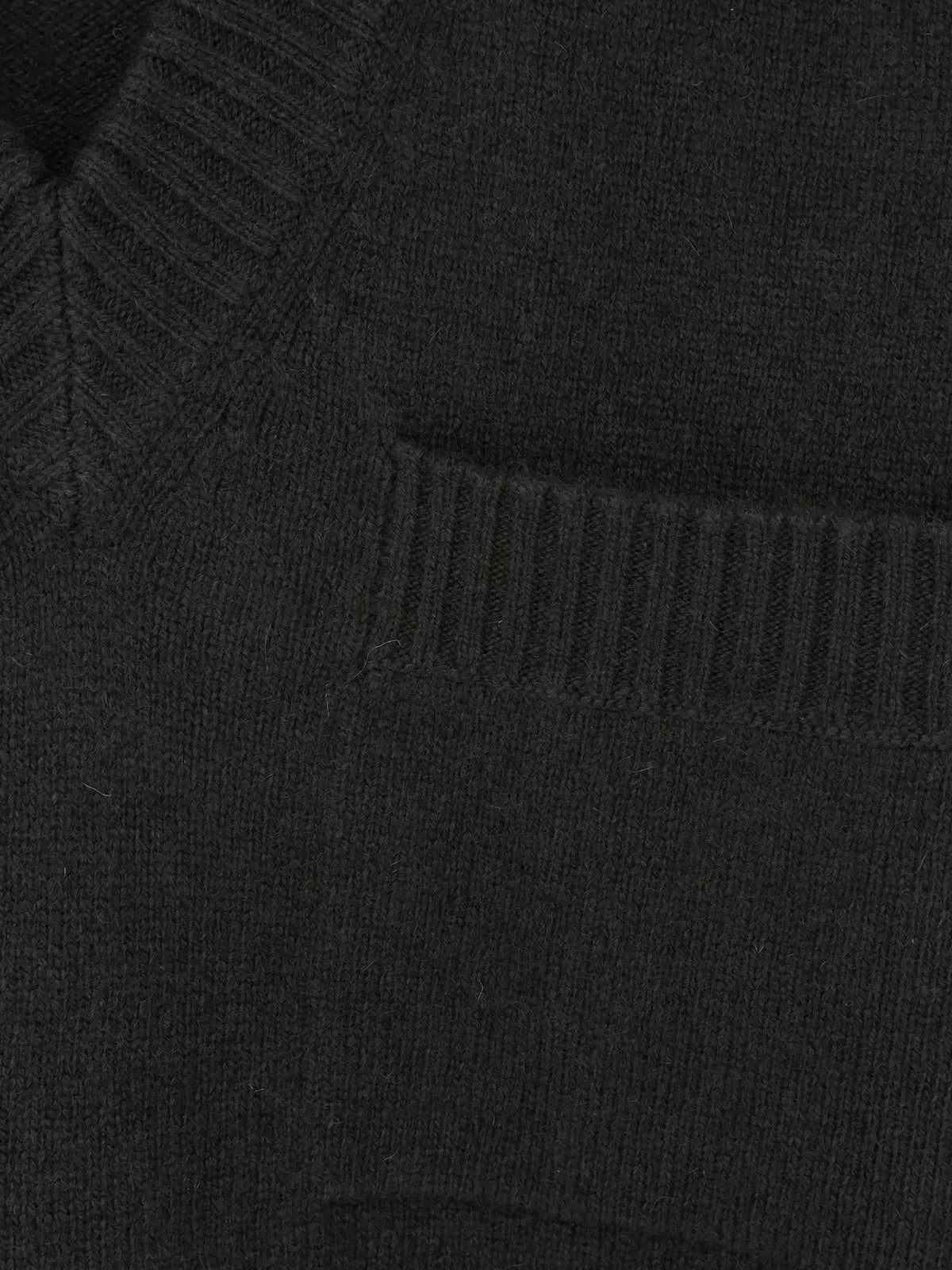 Alpha-Studio Men's Virgin Wool and Cashmere Sweater Black
