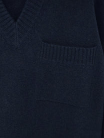 Alpha-Studio Men's Virgin Wool and Cashmere Sweater Blue
